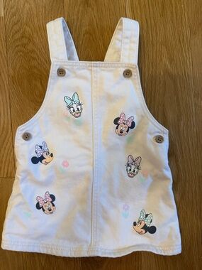 Disney Cream Overall Dress with Minnie & Daisy Prints
